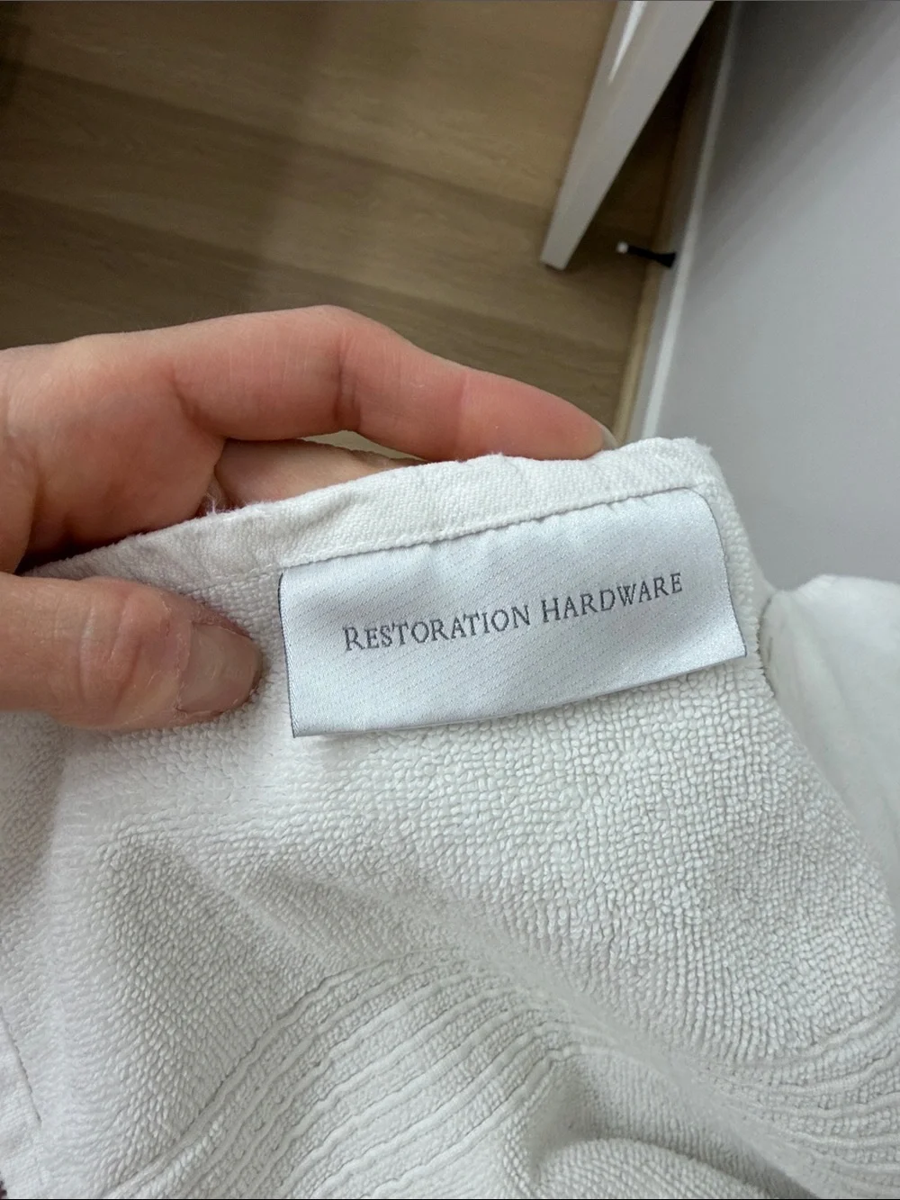 Restoration Hardware Soft White Bath Towels - Set of 2